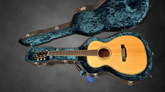 Kim Walker 0-14 Brazilian rosewood guitar inside the case