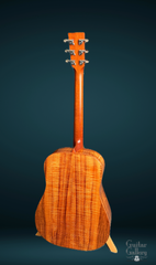 Webber koa dreadnought guitar full back view