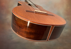 Wingert parlor classical Brazilian rosewood guitar end wedge