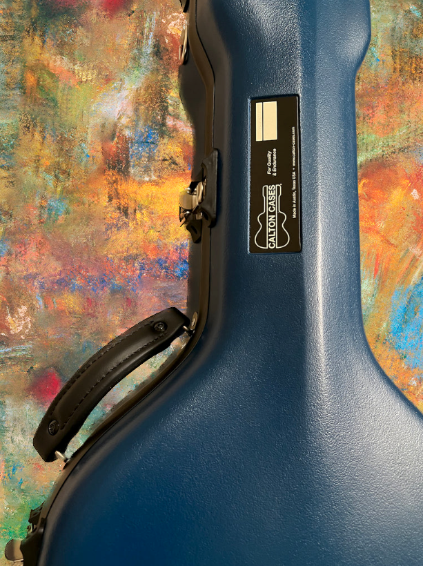 Calton Ocean Blue custom case for Lowden model S guitar