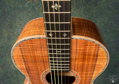 Froggy Bottom H12 Ltd All Koa guitar fretboard inlays