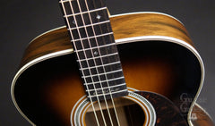 Martin 000-28ECB Sunburst guitar angle