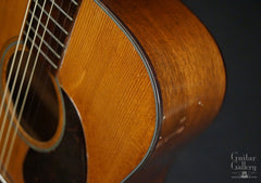 1954 Martin D-18 guitar upper bout