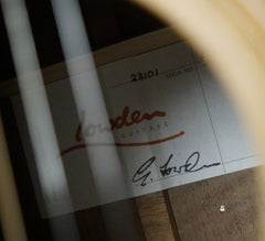 Lowden F23 guitar label
