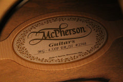 McPherson 4.5XP Royal Ebony guitar interior label
