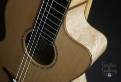Lowden S35Jx custom quilt maple guitar cutaway