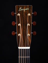 Bourgeois Signature OMC Koa/Adirondack Large soundhole guitar headstock