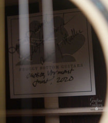 Froggy Bottom A-12 guitar interior label