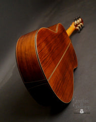 Alberico Madagascar rosewood OM guitar back