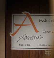 Alberico guitar interior label