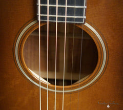 Bourgeois 00c 12 fret Koa guitar #8712 rosette