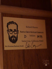 Santa Cruz Bob Brozman Baritone guitar label