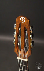 Tom Bills Fanned Fret Nylon string guitar headstock