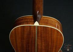 Bourgeois OMS Koa guitar down back