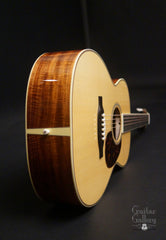 Bourgeois OMS Koa guitar end