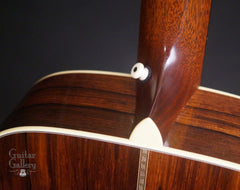Bourgeois guitar strap pin in heel