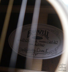 Branzell 000-12 guitar label