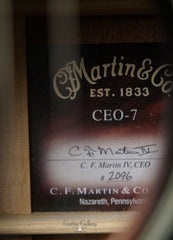 Martin CEO-7 guitar label