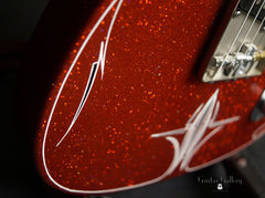 Crook Red Sparkle T-Style Guitar detail