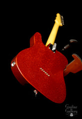 Crook Red Sparkle T-Style Guitar glam shot back