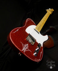 Crook Red Sparkle T-Style Guitar glam shot