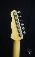 Crook Red Sparkle T-Style Guitar back of headstock
