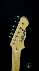 Crook Red Sparkle T-Style Guitar headstock