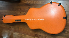 Calton orange granite flight case for Lowden guitar