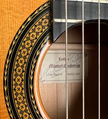 Manuel Contreras classical guitar interior label