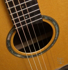 Brazilian rosewood Dave King Parlor guitar abalone rosette