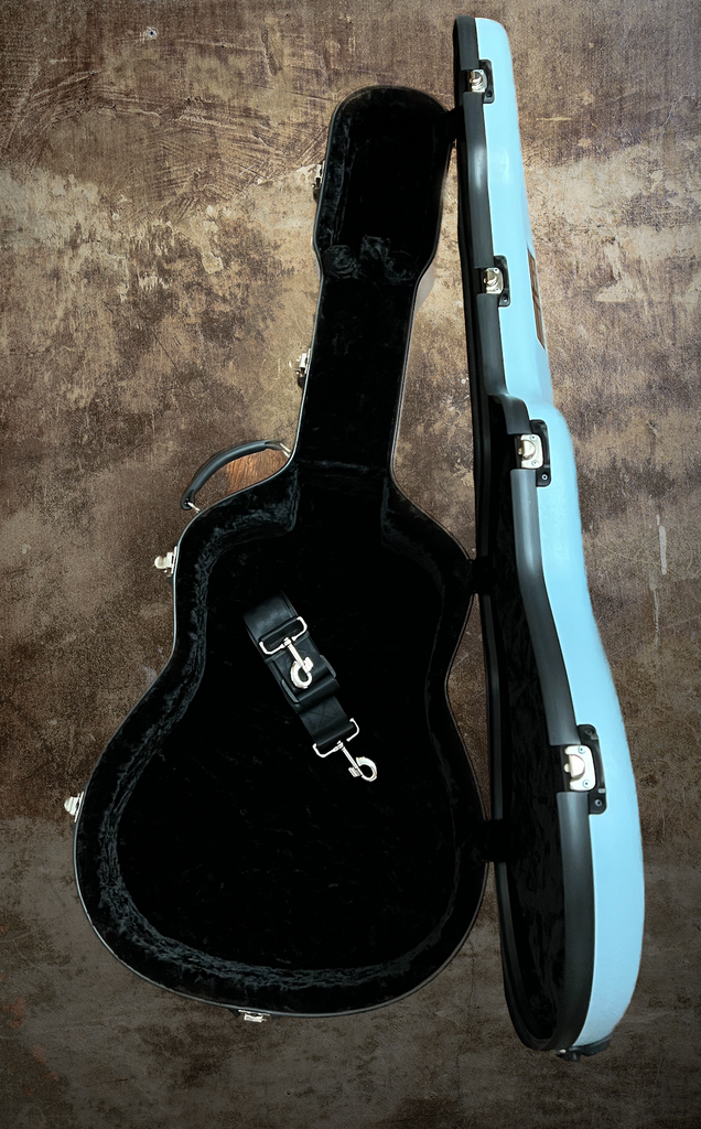 Dresden Blue Calton Ltd Ed case for Martin D guitar with Black interior