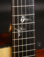 Everett Alienzo guitar fretboard hummingbird inlay