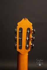 Hill Signature Standup Classical guitar back of headstock