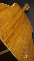 Square Deal JN guitar fiddleback mahogany back
