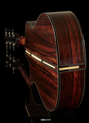 Kostal OMc Celebes Ebony guitar glam back shot