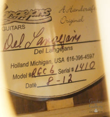 Langejans RGC-6 guitar label
