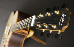 Ebony headstock veneer on Lowden guitar