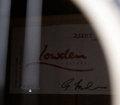 Lowden O35 Walnut guitar interior label