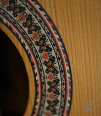 Langejans Brazilian rosewood classical guitar rosette detail
