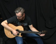 Lance Allen at Guitar Gallery with Langejans RGC-6 guitar