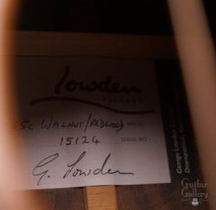 Lowden O35cx guitar label