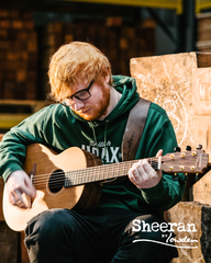 Ed Sheeran with Sheeran guitar by Lowden
