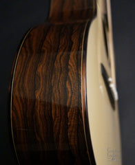 McKnight Fanned Fret guitar ziricote side