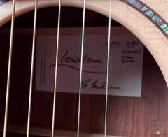 Lowden O-35c Chechen Guitar interior signed label