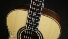 Olson SJ guitar ebony fretboard with dove inlays