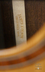 Olson SJc guitar #1368 interior brand