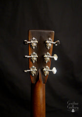 Osthoff 000-12 fret Brazilian Rosewood "45" style guitar back of headstock
