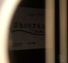 Sheeran S02 guitar label