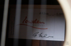 Lowden S32J guitar interior label