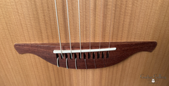 Lowden S35J-X Nylon string guitar bridge